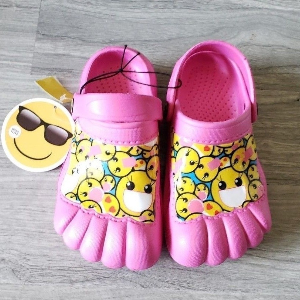 Emoji Pink Clogs Waterproof Lightweight Sm 11/12